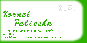 kornel palicska business card